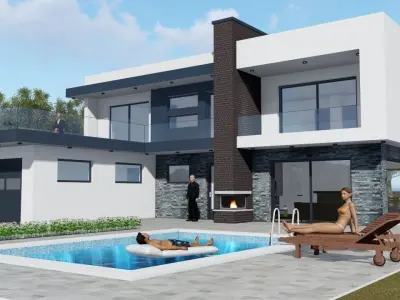 LUXURY MODERN HOUSE 3D model
