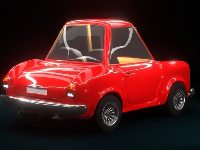 Cartoon Concept Classic Car 3D model