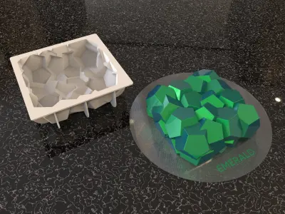 Emerald silicone bake form 3D print model