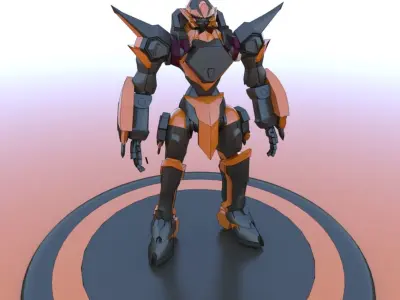 Cyborg Prototype Mecha Robot SciFi Free 3D model