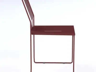 Chicago Sled Base Metal Chair 3D model