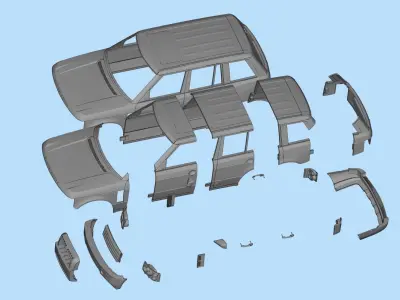 3D printed RC bodies Land Rover Range Rover 2005 3D print model