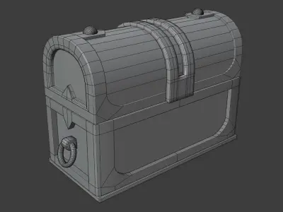 Treasure Chest Game Asset Low Poly Low-poly 3D model