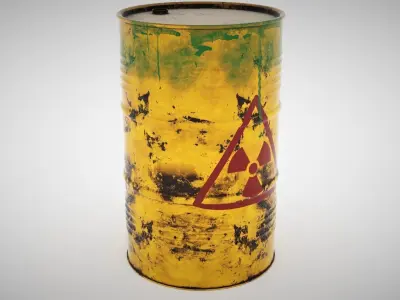 LowPoly PBR Barrel can Free low-poly 3D model