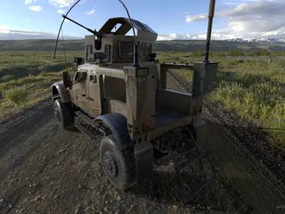 Military car  Low-poly 3D model by Mykolka