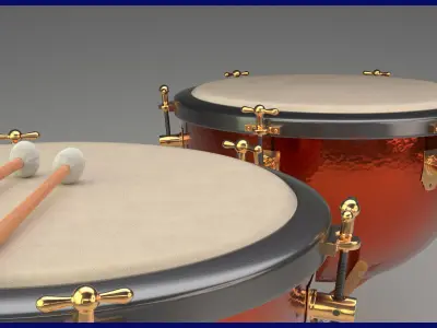Great symphonic timpani 3D model