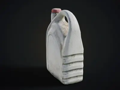 Car oil bottle Low-poly 3D model