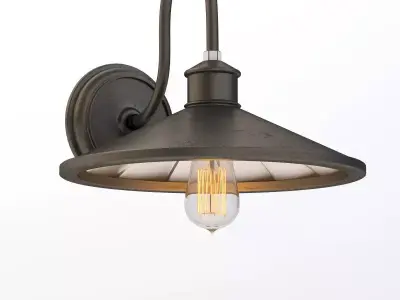 Detail Brooklyn 12in Wide Bronze Wall Sconce 3D model