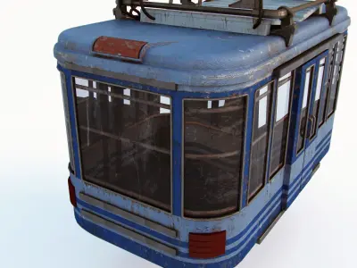 Cableway cable car - cable car 3D model