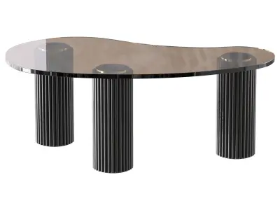 Modern Black Coffee Table 3D model