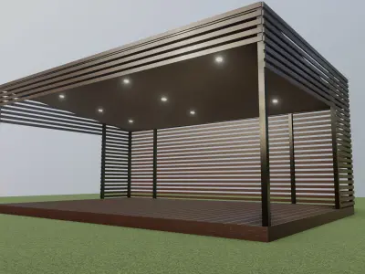 Pergola 3D model purchase
