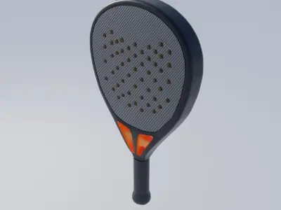Generic Padel Racket Low-poly 3D model
