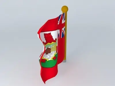 Bermuda Flag Free 3D model