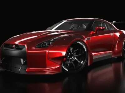 nissan GT-R liberty walk 3D model