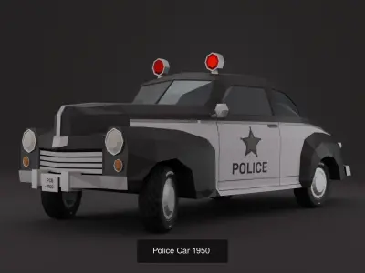 10  Collection Police vehicles Low-Poly fully rigged 3D Model Pack