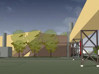 Waste treatment plant 3D model