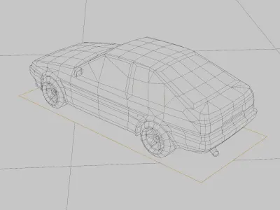 Toyota Corolla Sprinter Trueno AE86 Low-poly 3D model