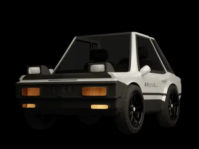 Toyota Trueno AE 86 mini car initial D 3D model