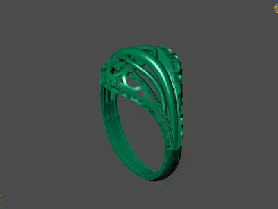 Plain Ring Women Ready STL 3DM Models Womens Rings 3D models 3D print model 20