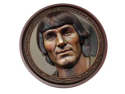 George Best Footballer Medallion 3D print model