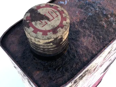 Vintage Oil Can 3D Model Low-poly 3D model