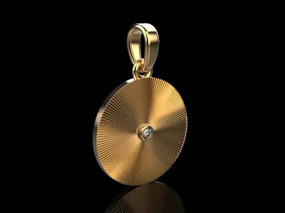 Round pendant model 671 3D print model