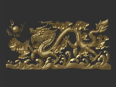 dragon golden 3D print model
