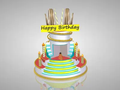 Birthday Cake 3D print model