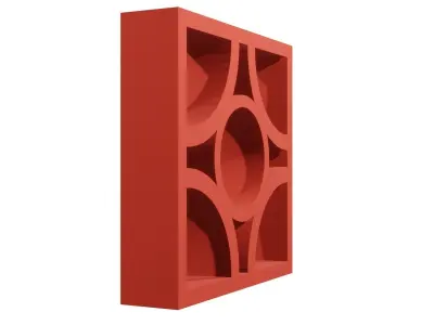 Brick Jaali block archCircle 3D model