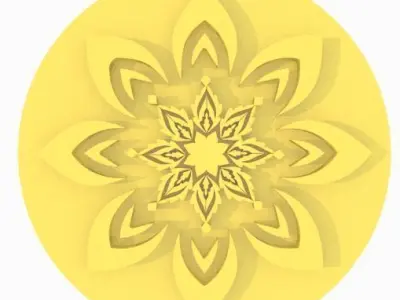 Flower button Free 3D model get