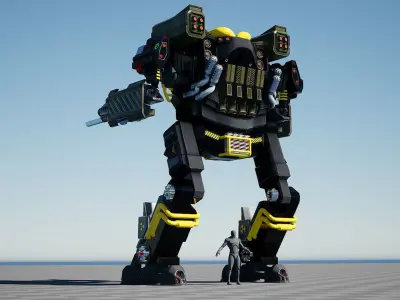 Levo Mech v10 - Unreal Engine Project Low-poly 3D model