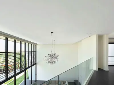 villa 3d modern with swimming pool at night 3D model