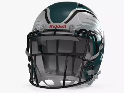 Philadelphia Eagles American Football Helmet 3D model