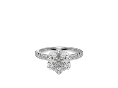 Engagement solitaire ring  3D print model