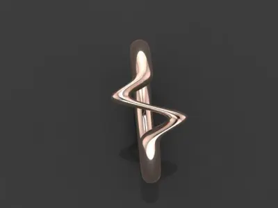 engagement  wedding ring for free heart beat style  Free 3D print model