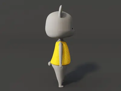 Cartoon bear 3D model get