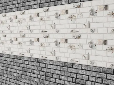 wall tiles  Low-poly 3D model