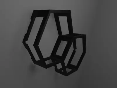 Modular Honeycomb Wall Planter 3D print model