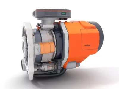 Futuristic Engine Component Model Pack Low-poly 3D model