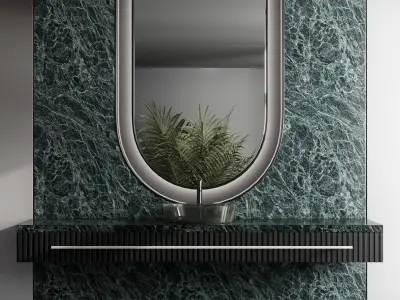 Bathroom furniture by inbani faucet set 82 Low-poly 3D model