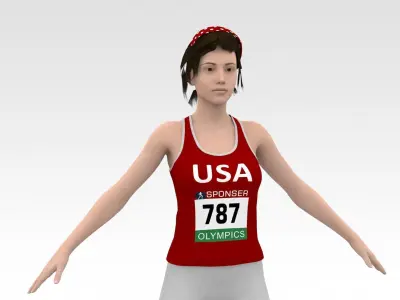 Athletic Runner 3D model purchase