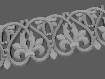 Central decor ornament for furniture 3D model 404