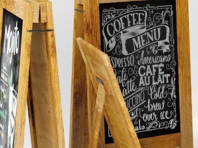 chalk boards 3D Model Collection