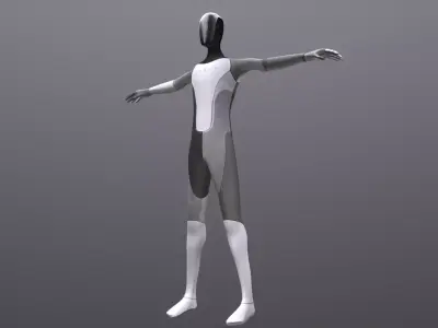 TESLA BOT CHARACTER PBR Low-poly 3D model