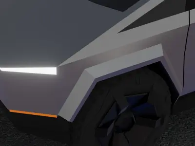 SCI-FI ELON MUSK TESLA CYBER TRUCK 3D MODEL Low-poly 3D model