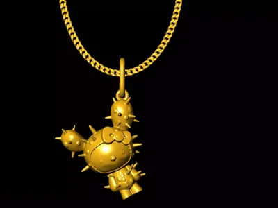 Doll pendant charms - one inch pendant 3D print model