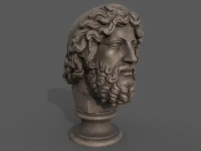 Zeus  the god of the sky and thunder   Low-poly 3D model