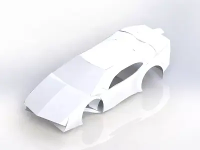 pacific paper car Free 3D model