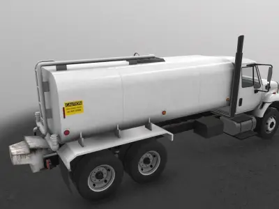 Tanker Truck International 7400 Low-poly 3D model