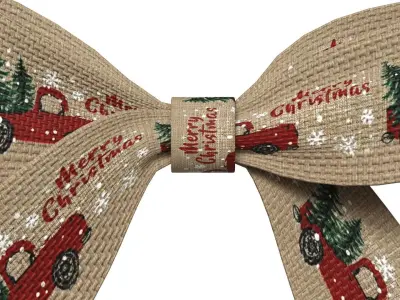 Christmas Bow Ribbon 74 Low-poly 3D model